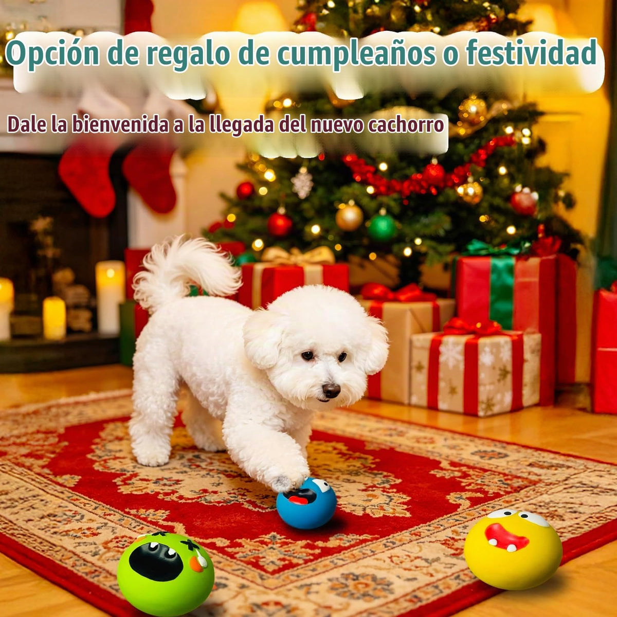 Juguetes chirriantes para perros pequeños \u2013 Surtido de látex d...