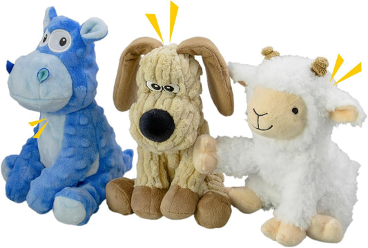 MeetYooo Paquete de 3 Juguetes Chirriantes de Peluche para Perros -...
