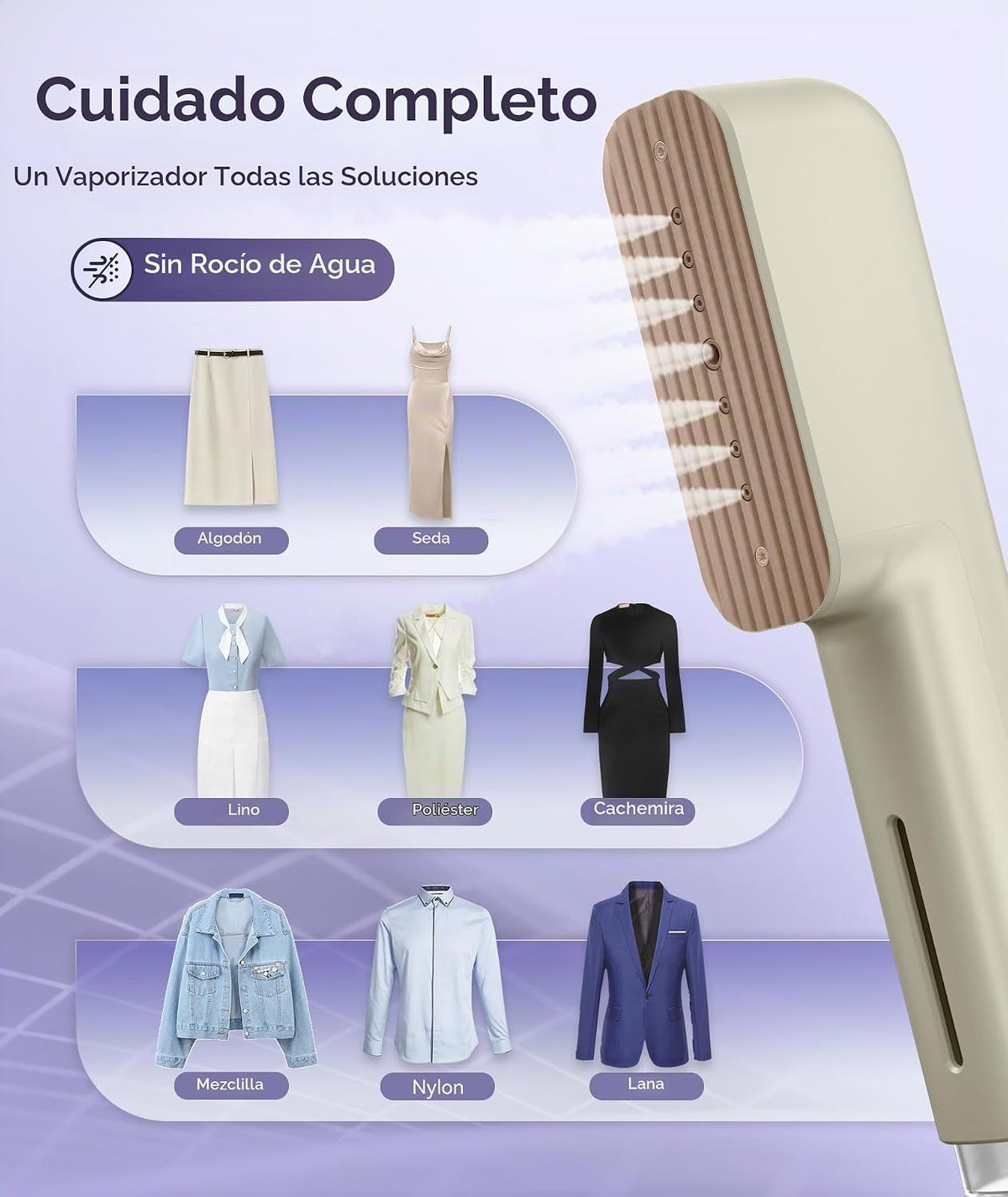Vaporizador de viaje para ropa, 100-240V vapor de mano de doble vol...