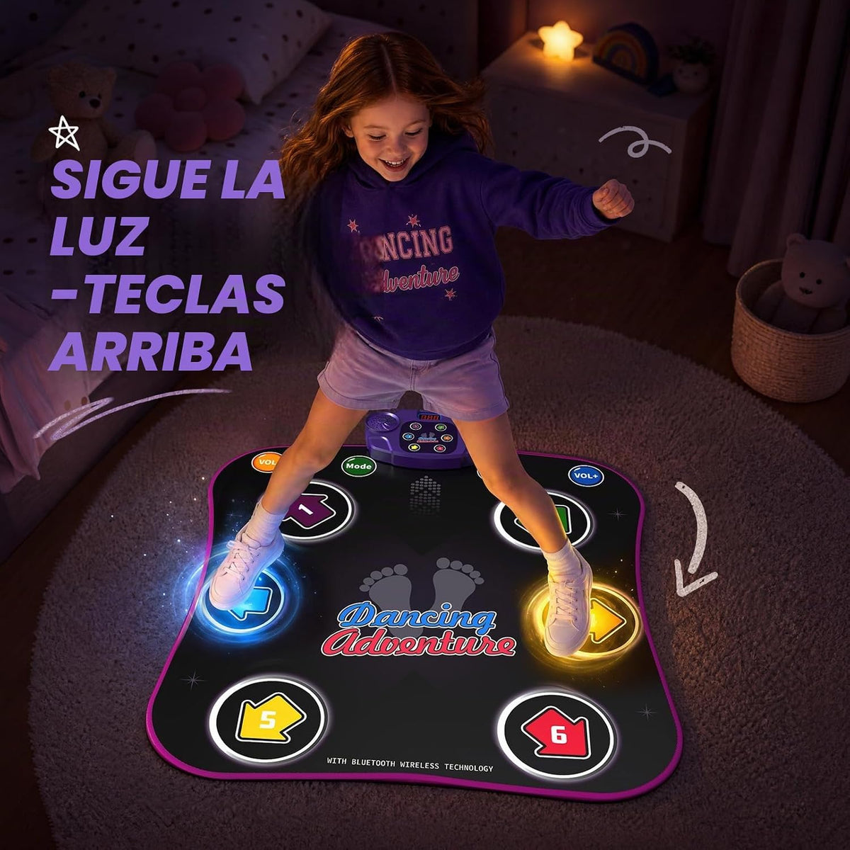 Flooyes Alfombra de baile, juguetes para niños de 3 a 12 años, almo...