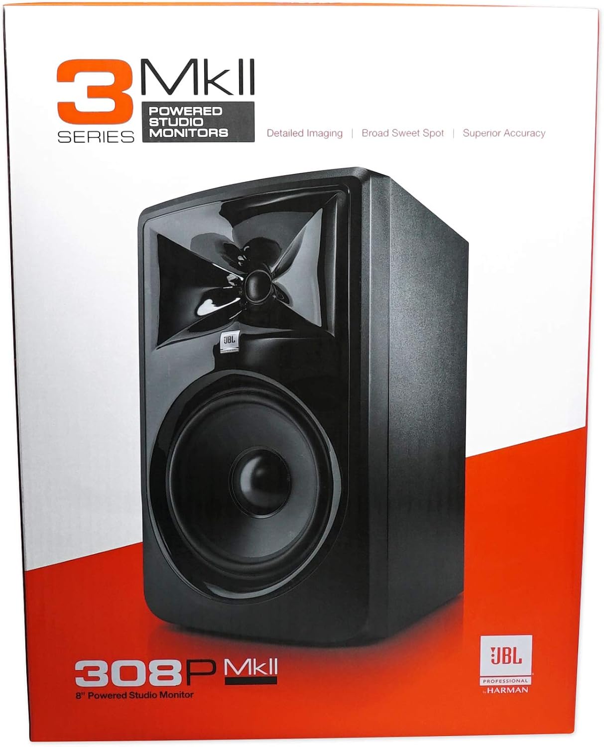JBL Altavoces de monitoreo de estudio 308P MkII de 8" (par)