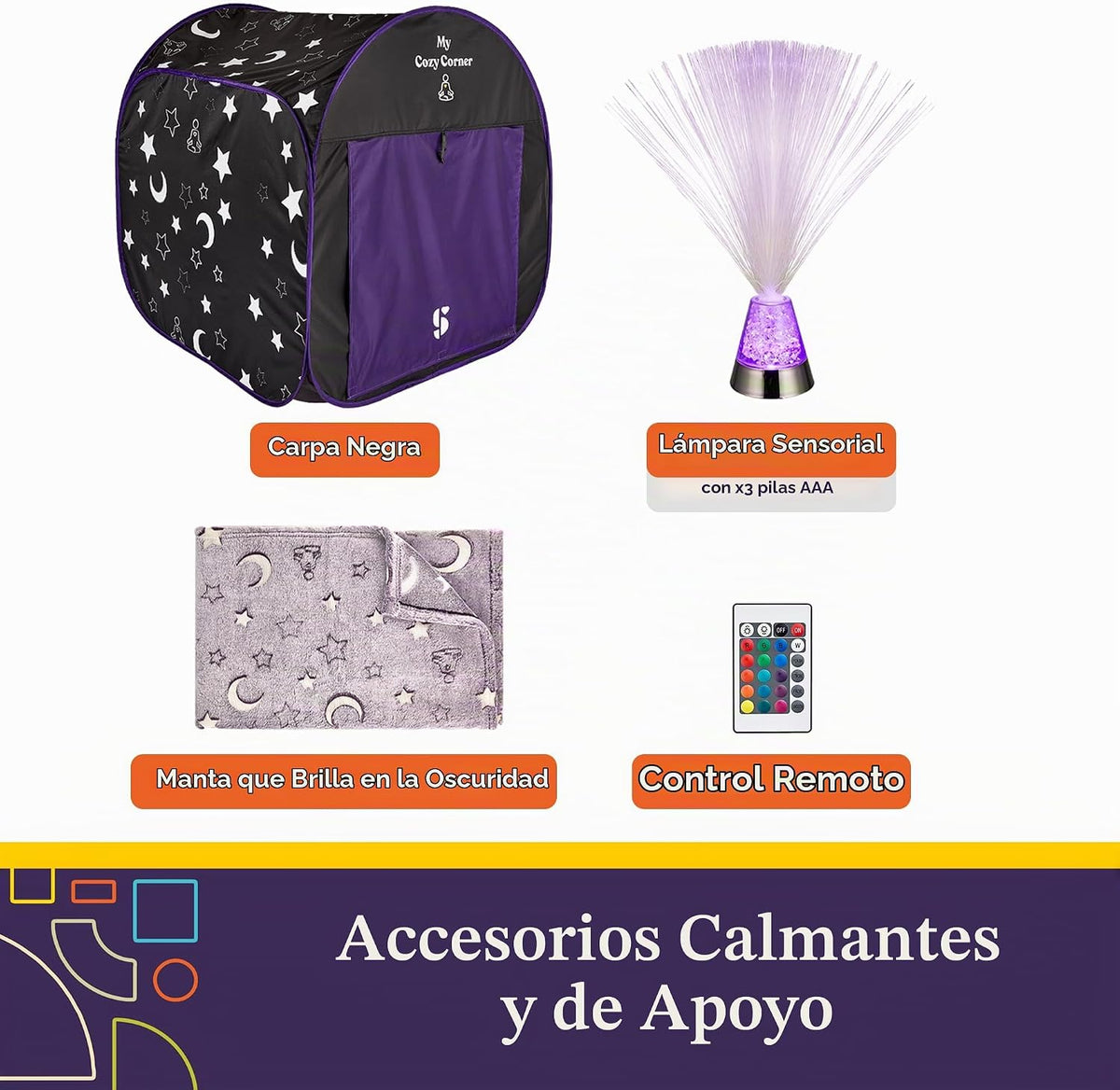 Special Supplies Tienda de campaña sensorial opaca para niños, sala...
