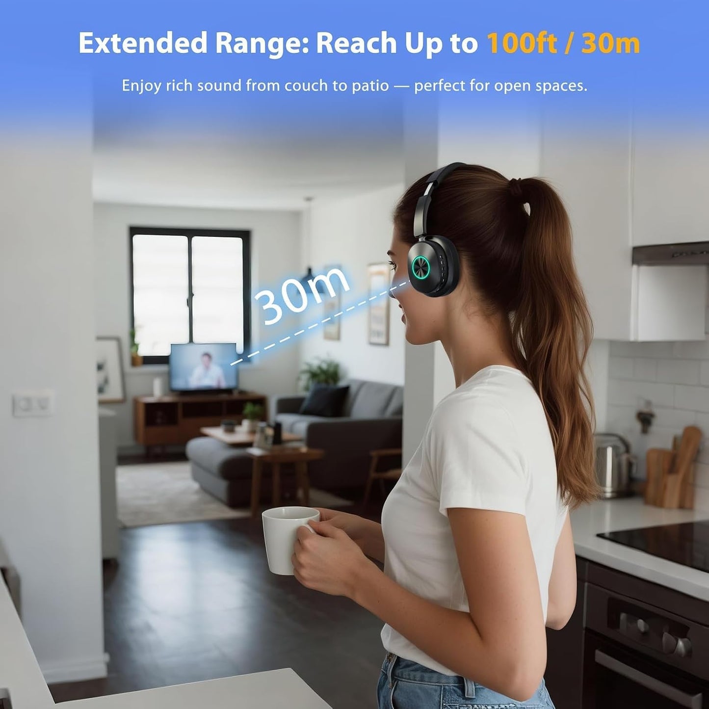 Earbay Auriculares inalámbricos para TV, auriculares para TV, auric...