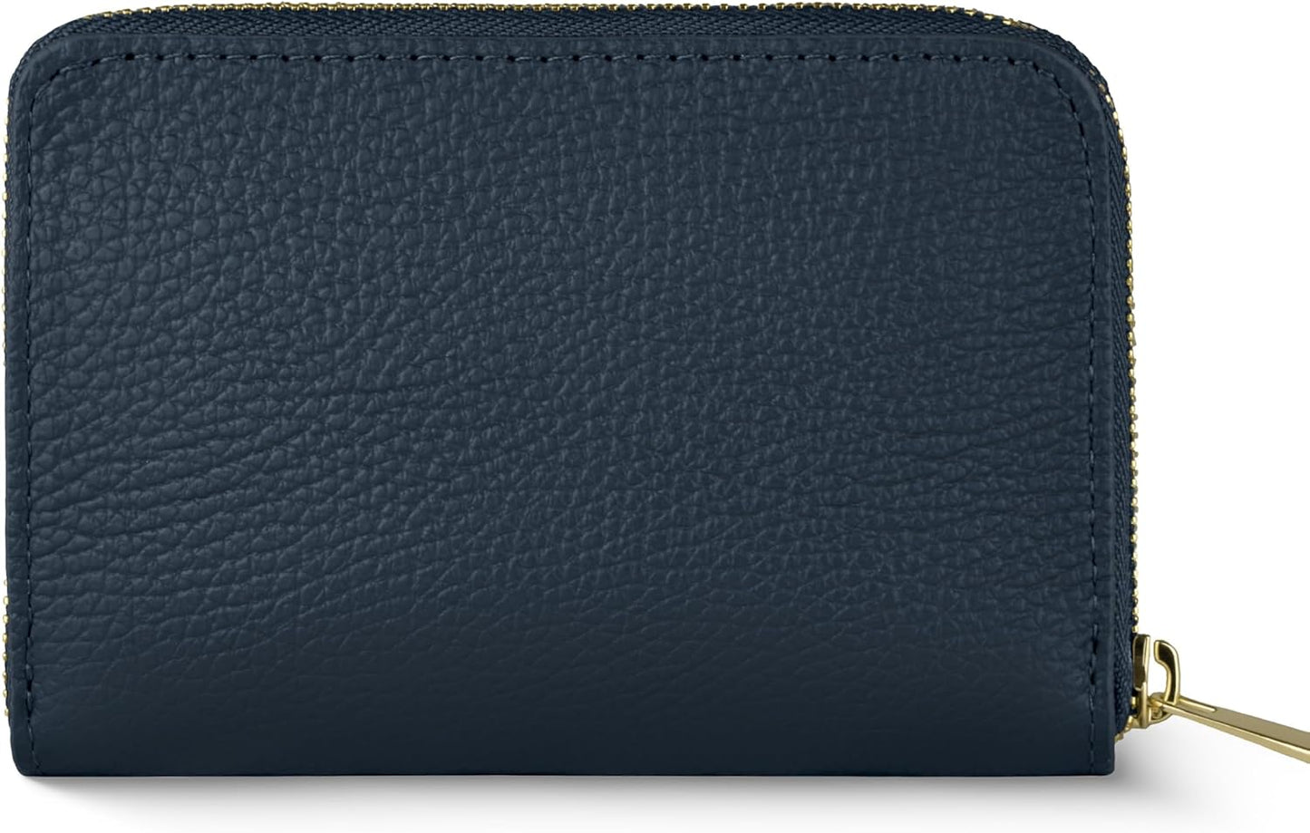 TAKEASY Cartera italiana de cuero genuino para mujer con cierre de...