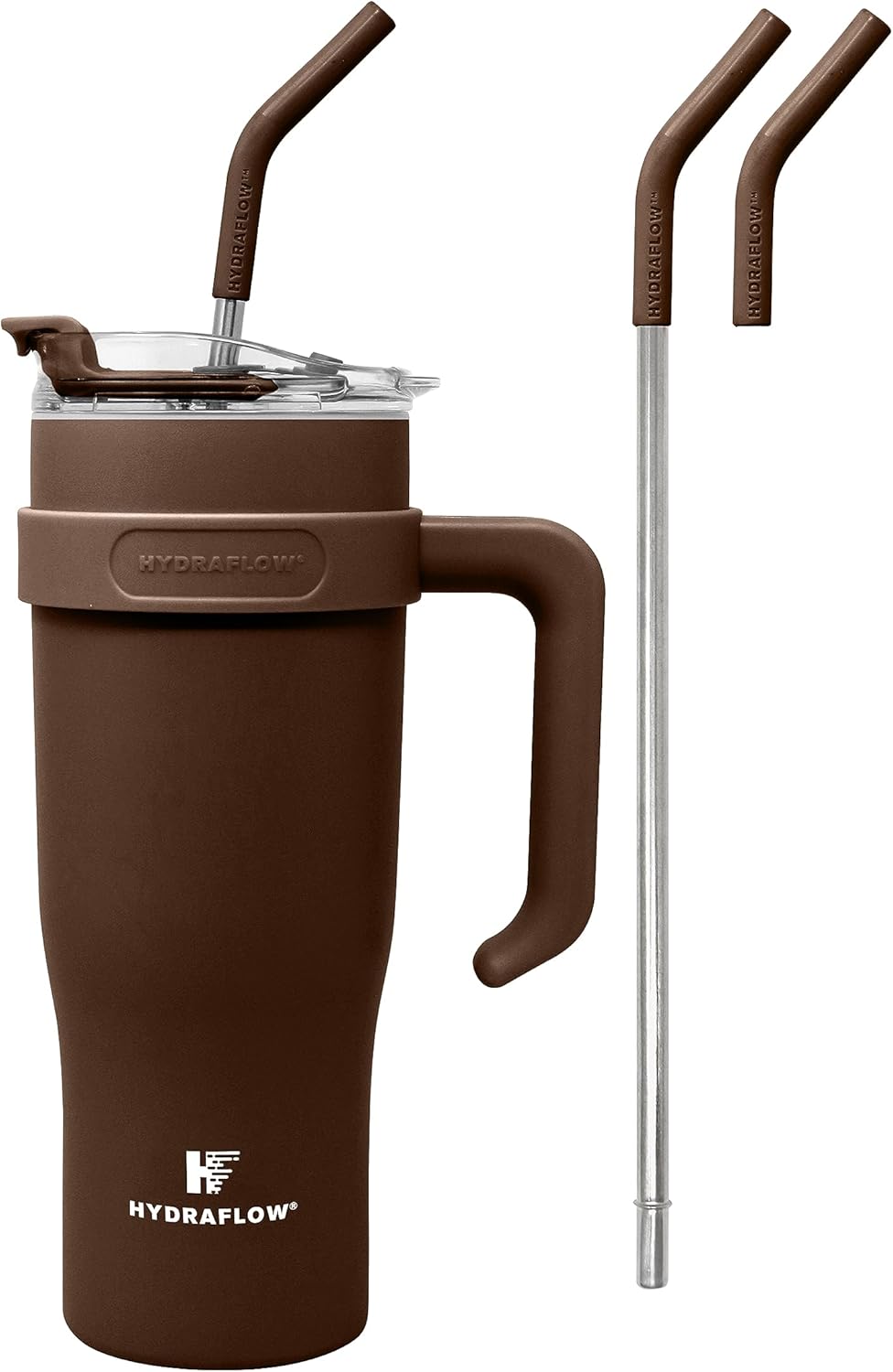 HYDRAFLOW Capri - Vaso de 40 onzas con pajita - Vaso aislado al vac...