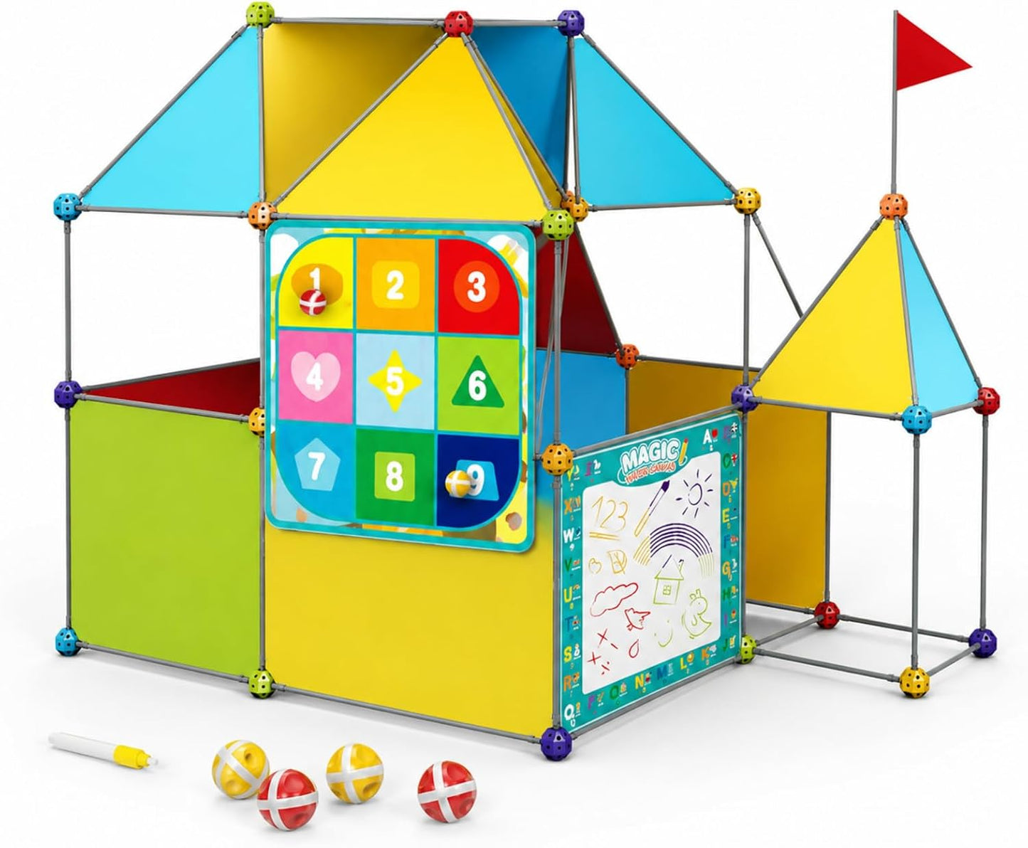 Kit de casa de juegos de construcción para niños, juguete de constr...