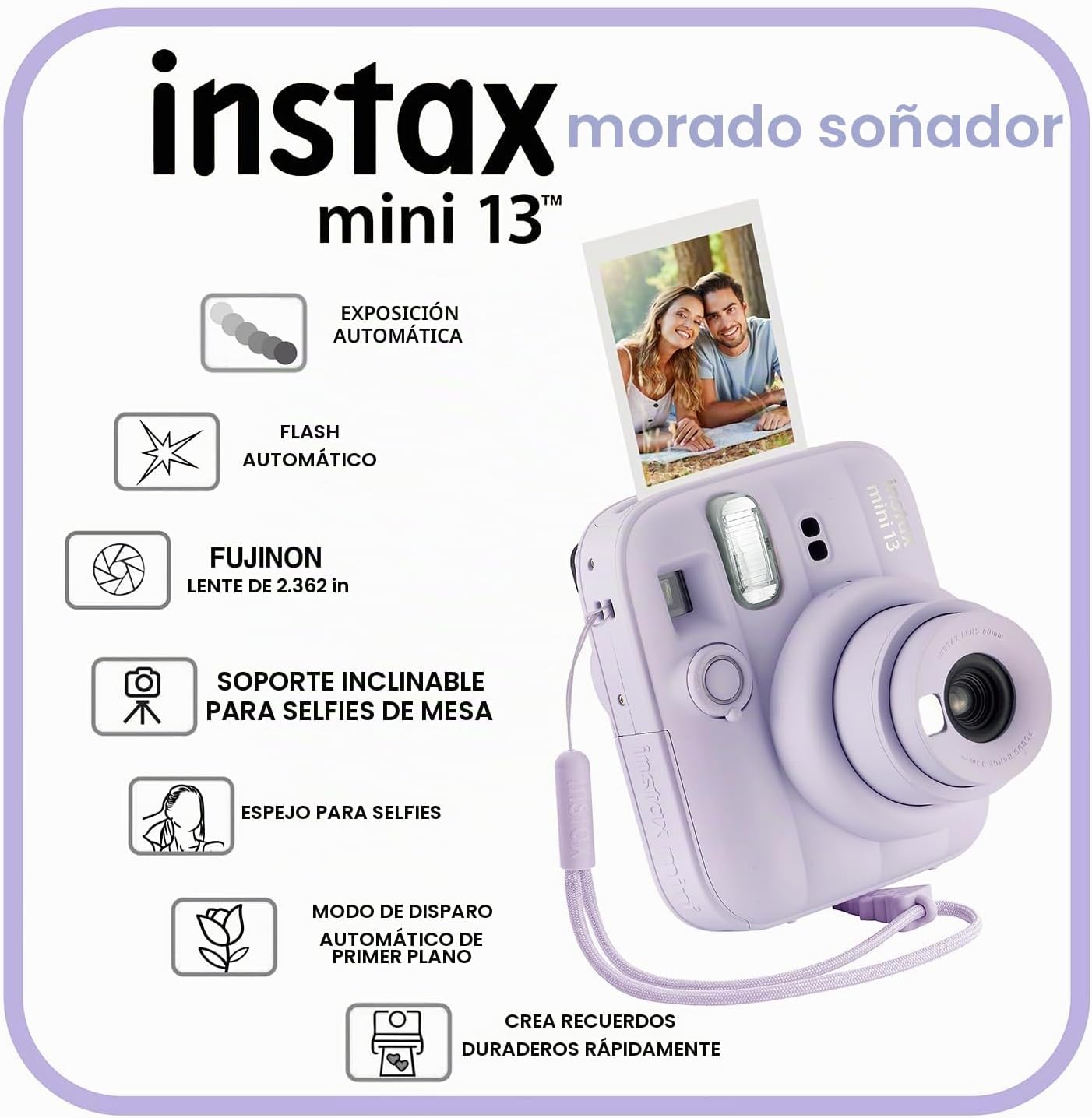 Fujifilm Instax Mini 13 Cámara Instantánea 60 Películas y Accesorio...