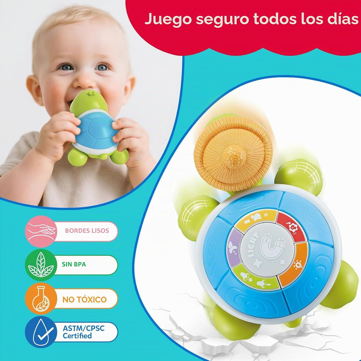 CuteZone Juguetes para bebés de 6 a 12 meses \u2013 Juego de juguet...