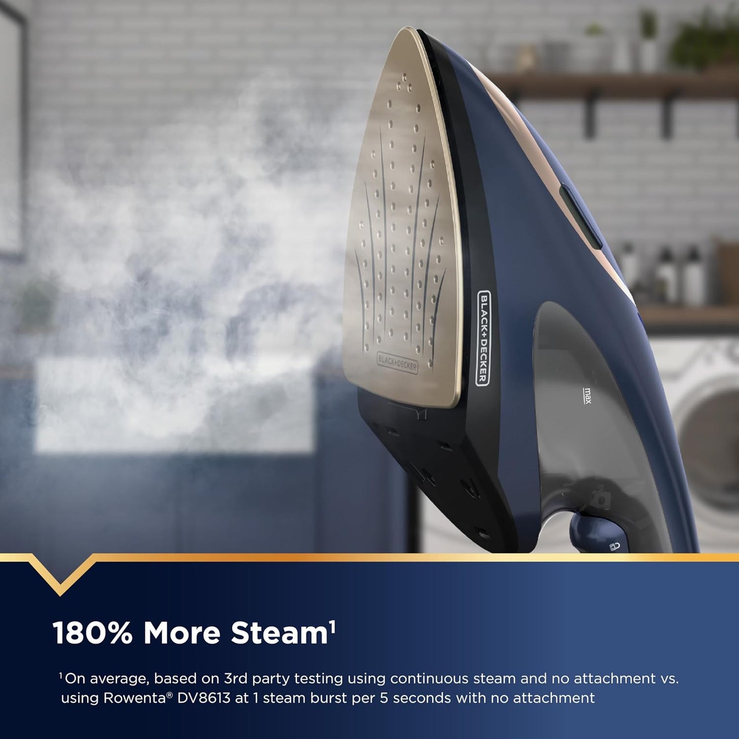 BLACK+DECKER Press &amp; Steam - Vaporizador 2 en 1 para plancha y...