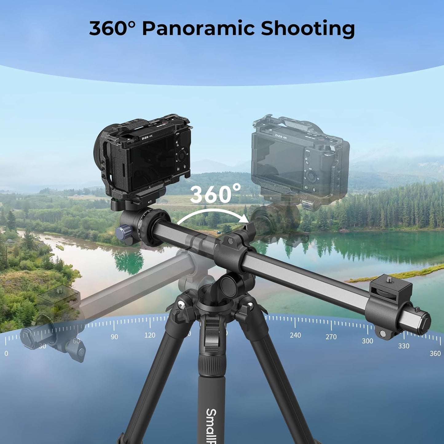 SmallRig Trípode de arriba horizontal de 64.5"\/164cm para iPho...