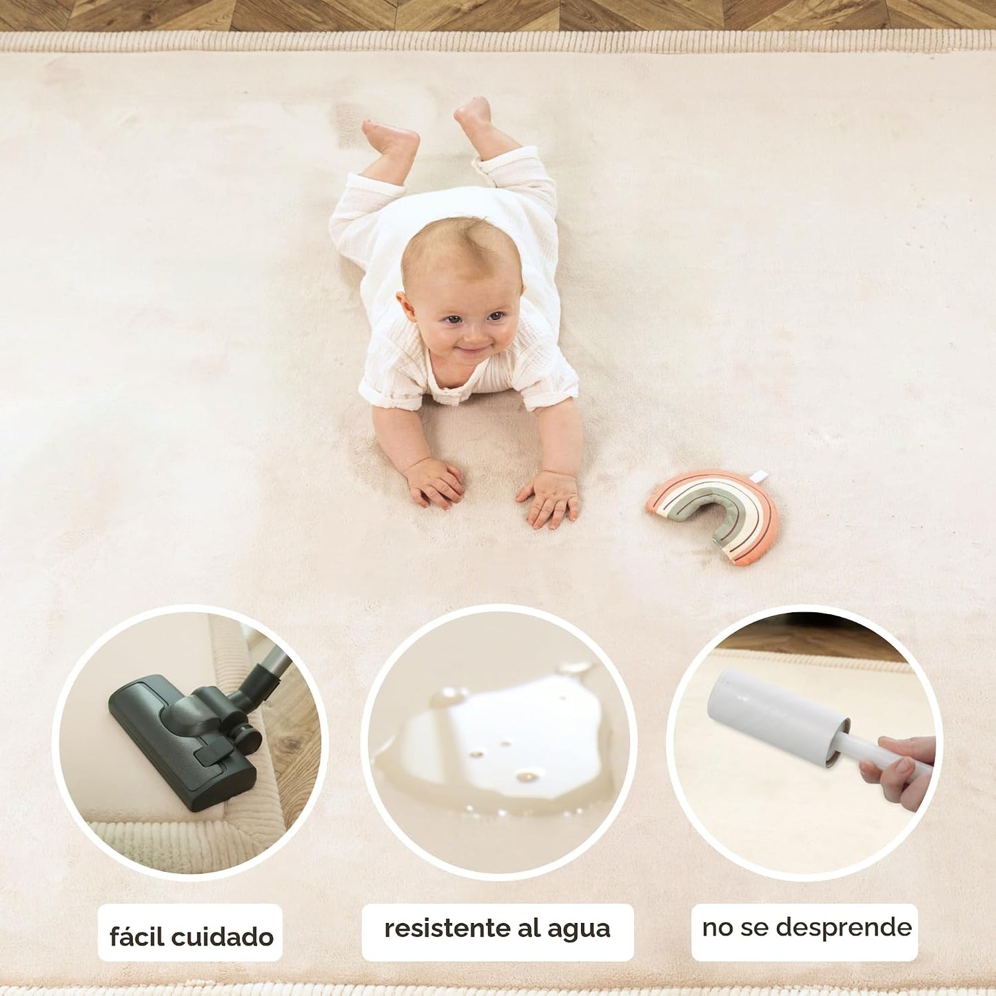 Hakuna Matte - Alfombra de juego prémium para bebé de terciopelo co...