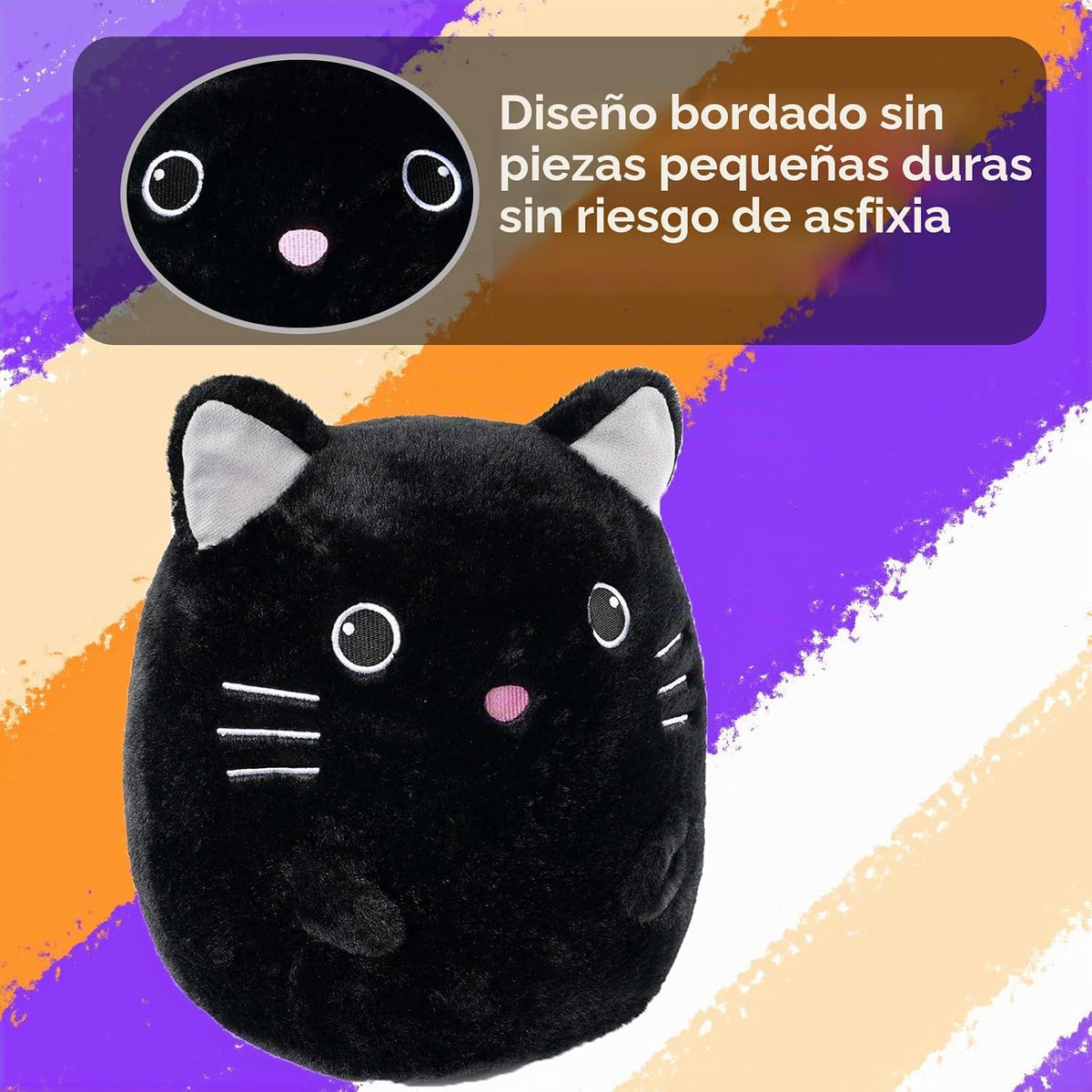 WEIGEDU Gato Negro Gatito Animales de Peluche de Felpa Juguetes con...