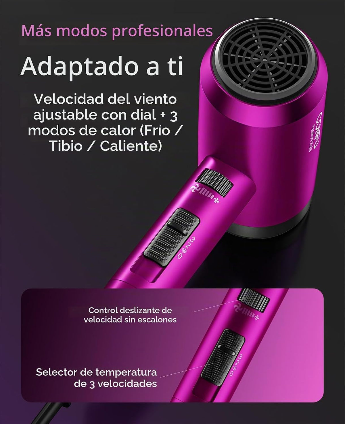 Secador de pelo, Secadores de pelo CONFU para mujer 21000PRM | Seca...