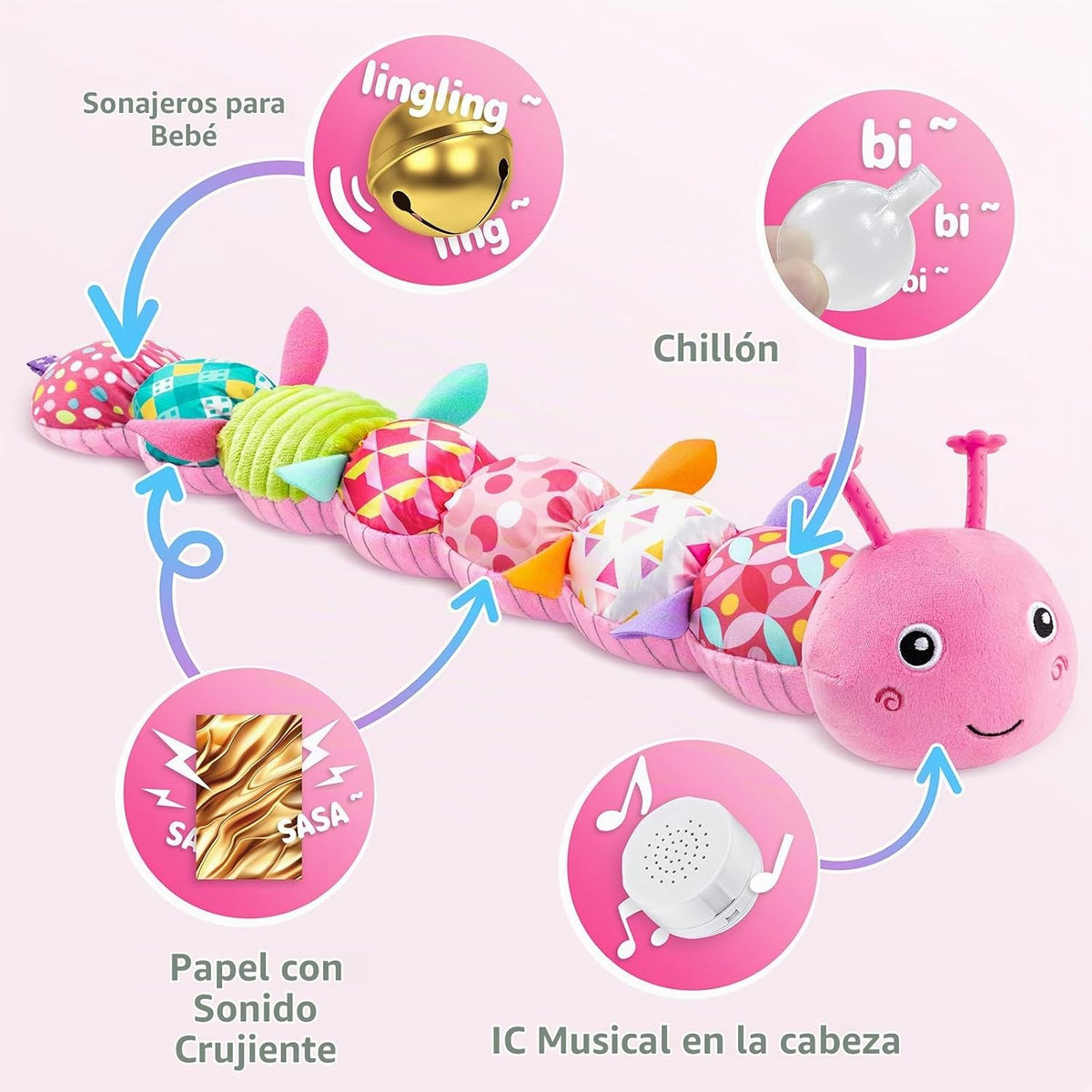 Sumobaby juguetes musicales de peluche para bebés de 0-3-6-12 meses...