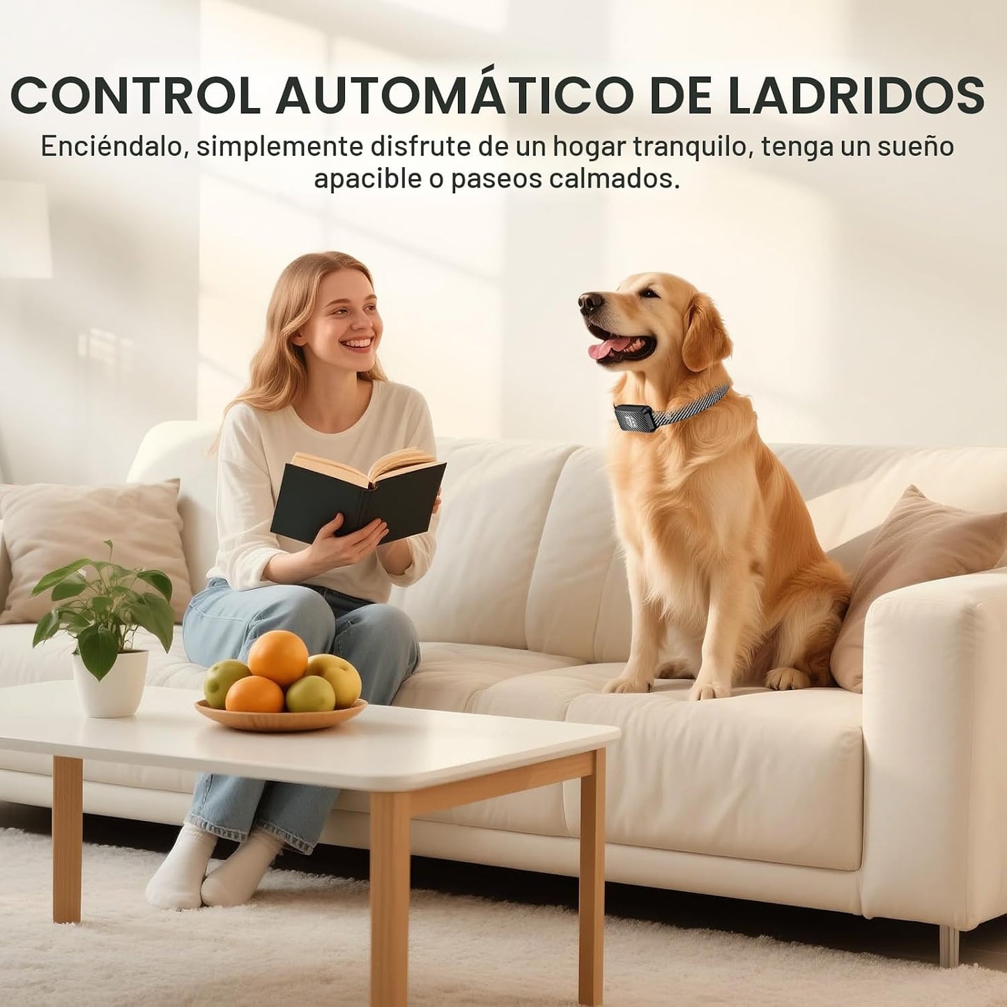 KJKZO Collar antiladridos para perros grandes, medianos y pequeños,...