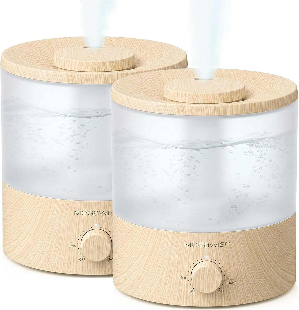 MEGAWISE Paquete de 2 humidificadores de niebla fría de 1.79L para...