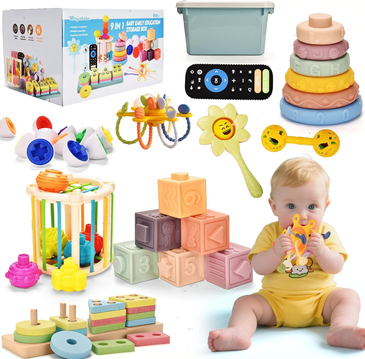 Juguetes para Bebés de 6 a 12 Meses 9 en 1 Montessori Juguetes de D...