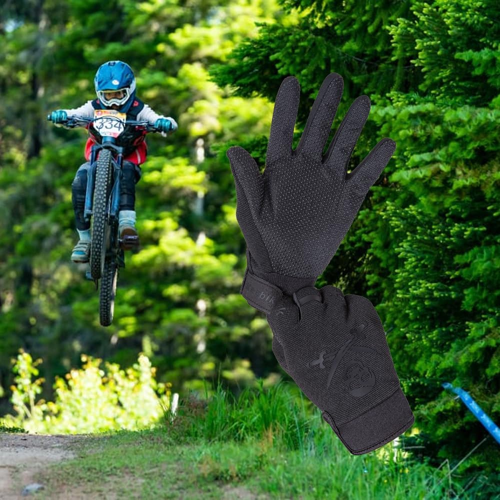 Keebik Guantes de moto de cross para niños, niños y jóvenes, guante...