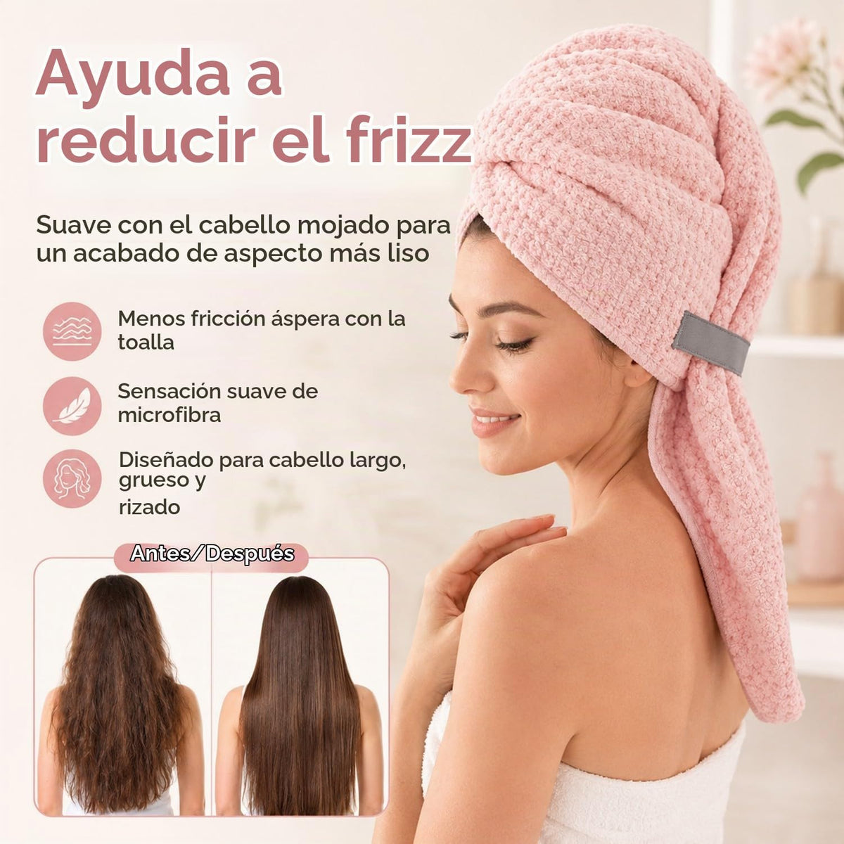 Toalla grande de microfibra para mujer, secado rápido y absorbente...