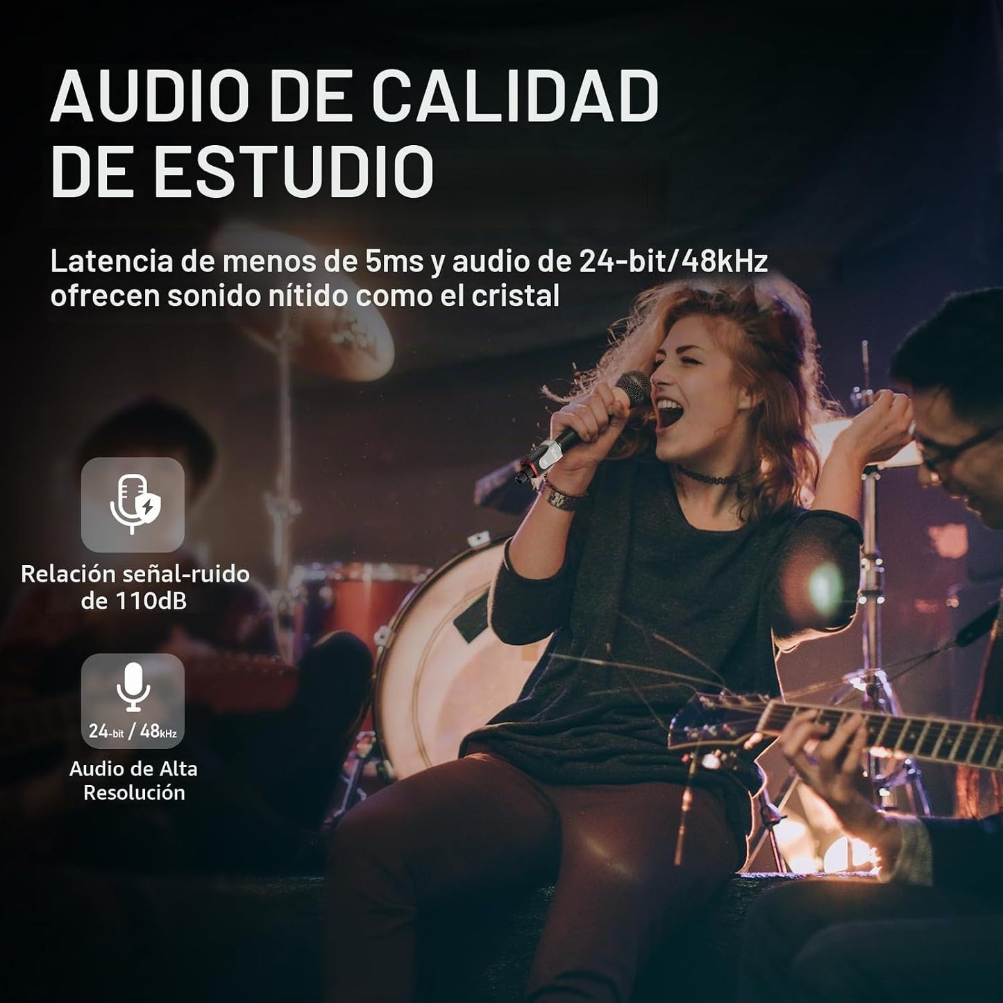 Xvive U35 Sistema Inalámbrico de Micrófono Dinámico con Transmisor...