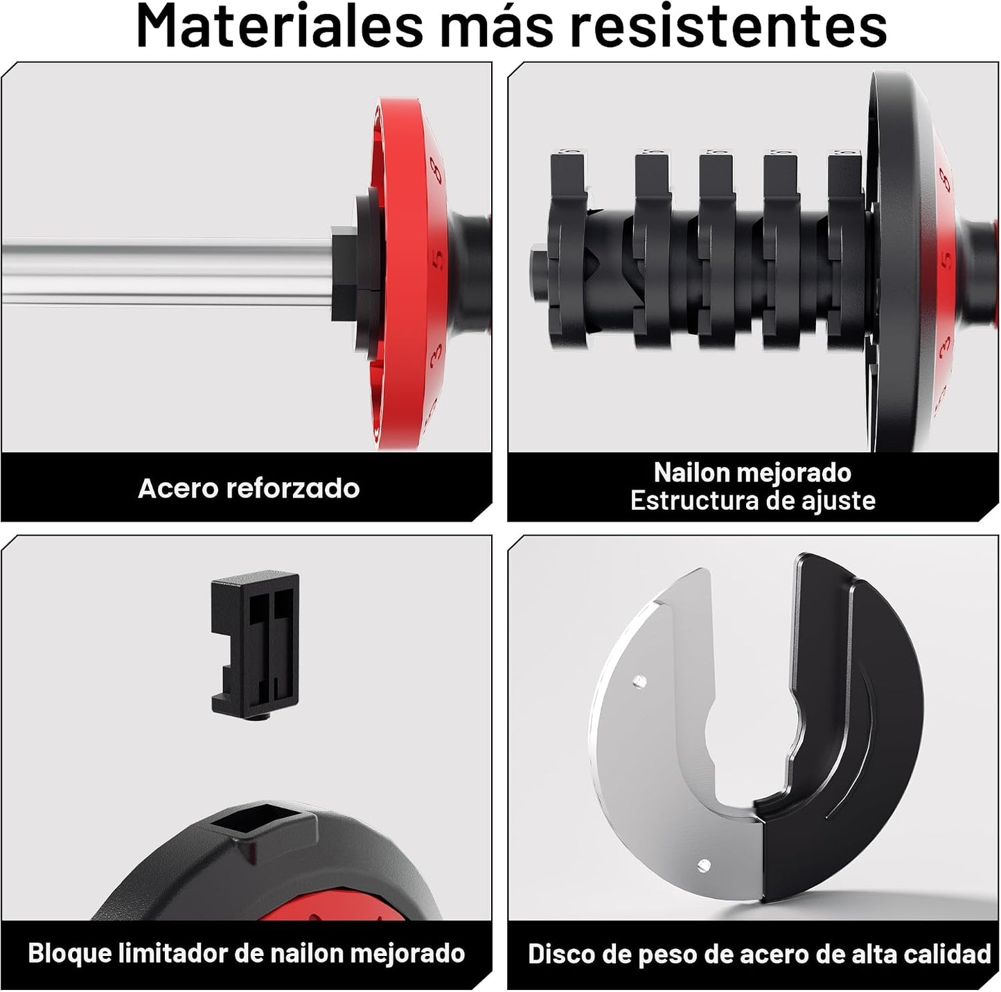 Fit Sir Juego de mancuernas ajustables, 10 en 1, mancuernas ajustab...