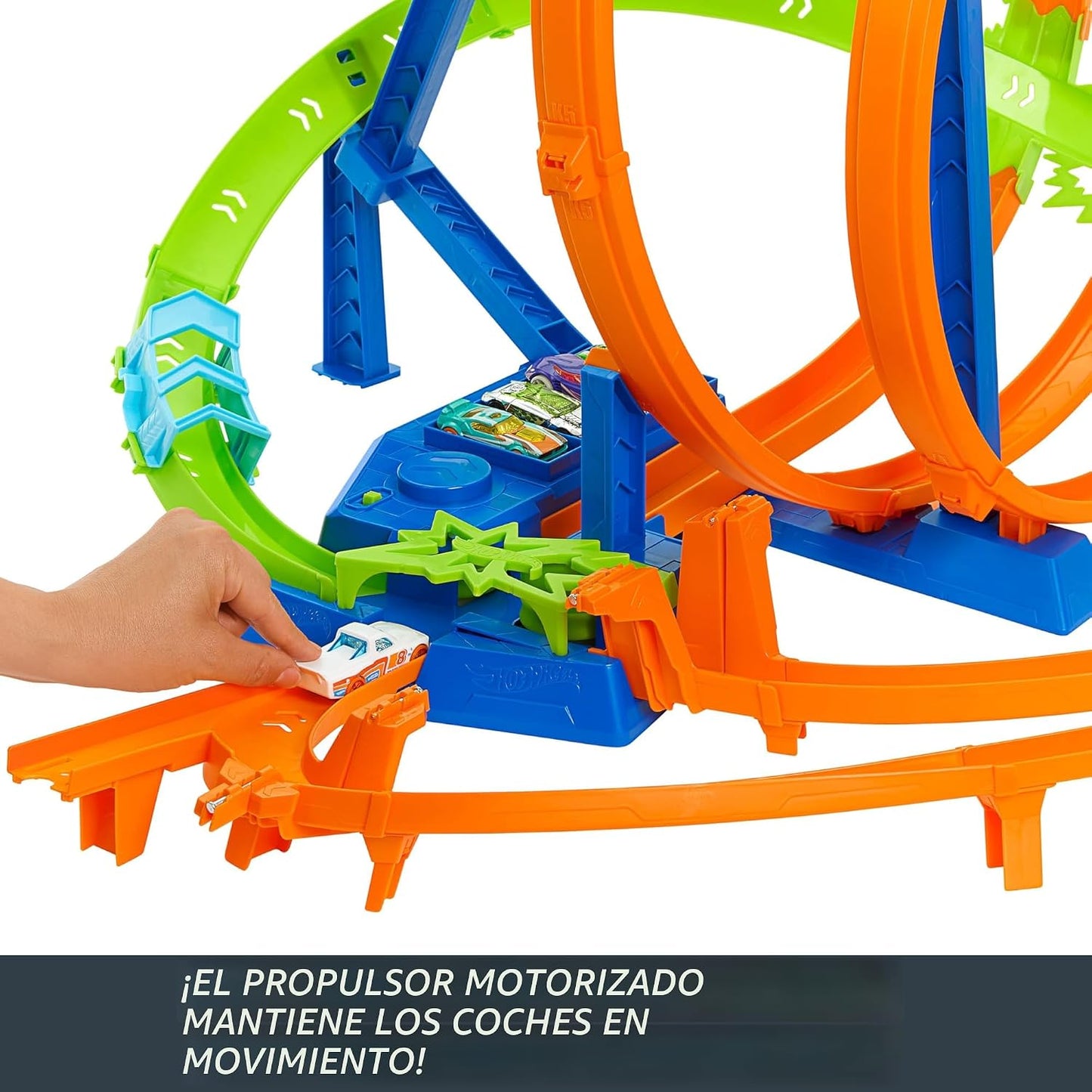 Paquete de Hot Wheels Epic Crash Dash 5 zonas de choque, fácil de g...