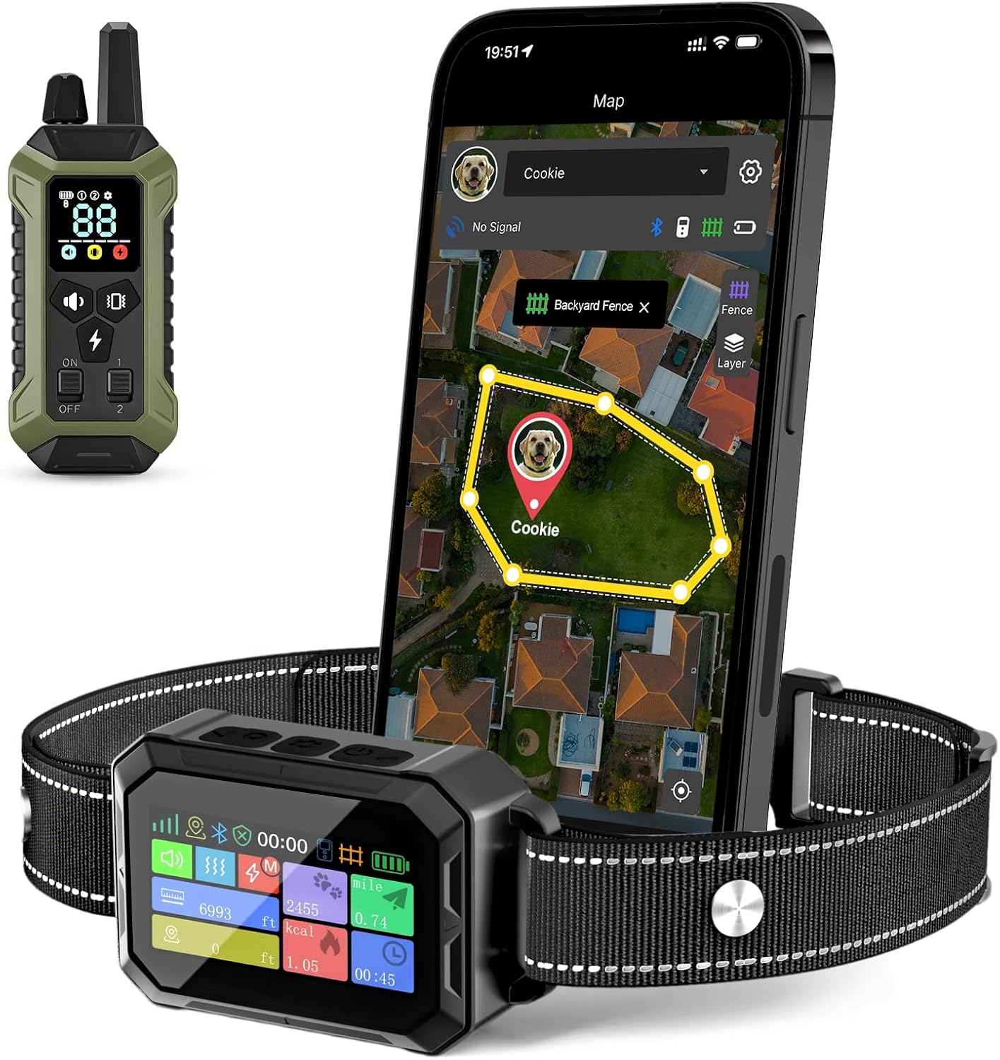 Sistema de valla inalámbrica GPS para collar de perro, control de a...