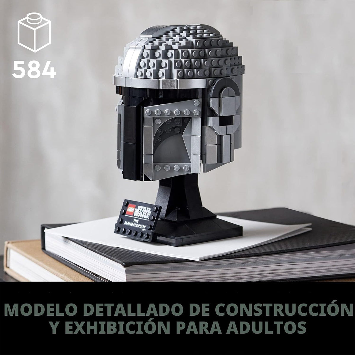 LEGO Star Wars The Mandalorian Helmet 75328 Kit de modelo para cons...