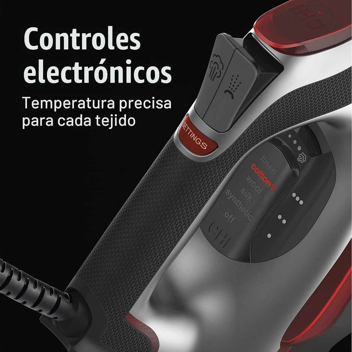 CHI Steam Plancha para ropa, 1700 vatios, cable XL de 10 pulgadas |...