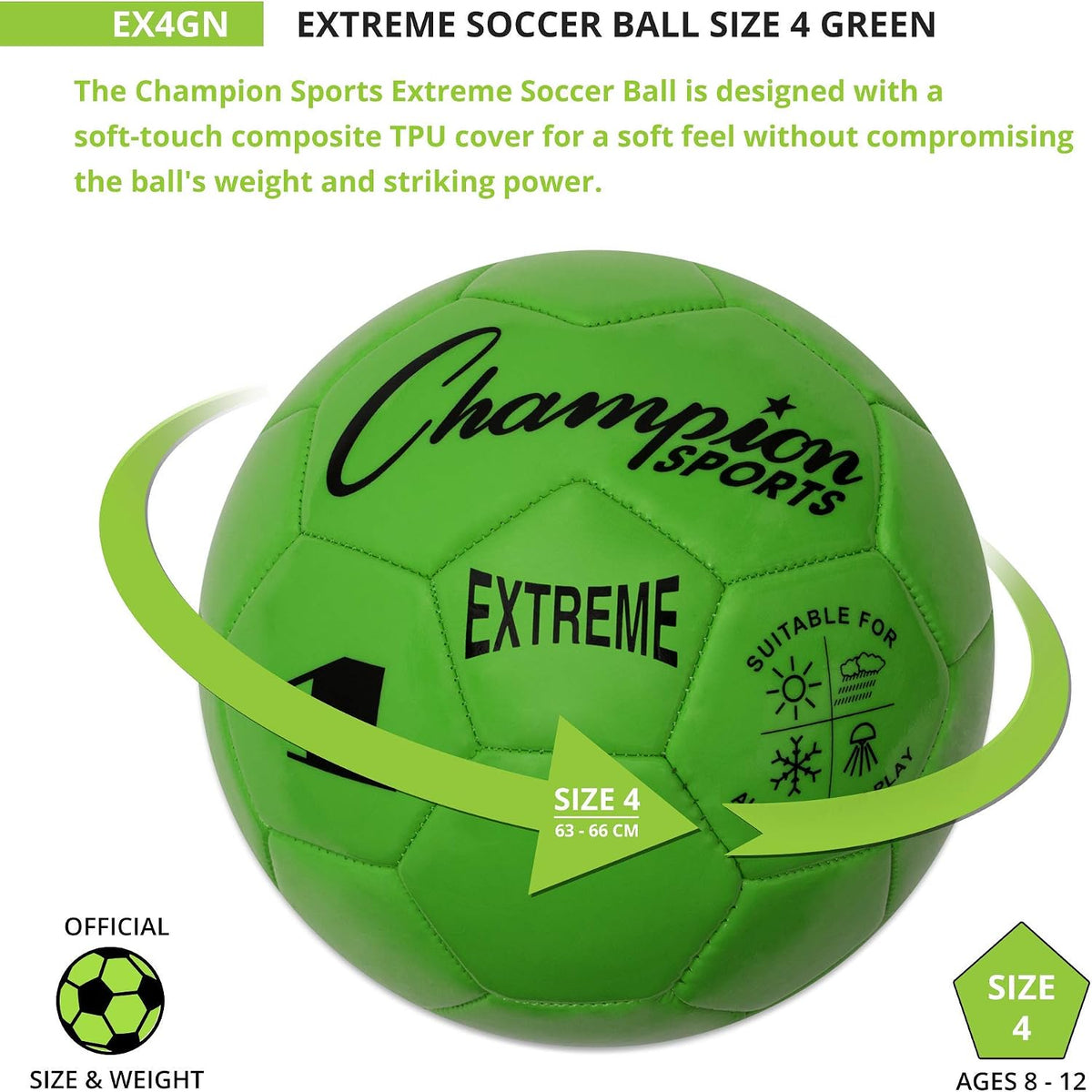 Champion Sports Extreme Series - Balón de fútbol \u2013 Tamaños 3,...