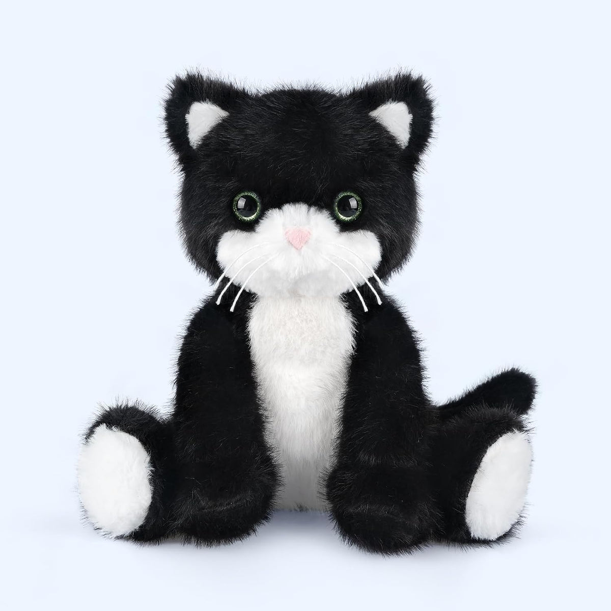 SuzziPals - Gato de peluche calentable y enfriable en blanco y negr...