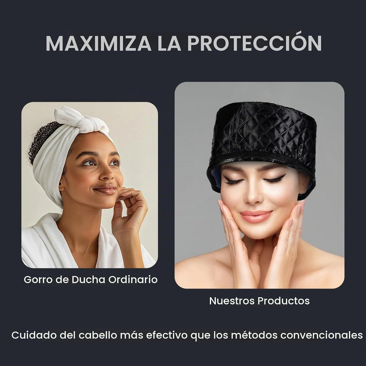 Tapa eléctrica del vapor del cabello, gorra de calefacción del somb...