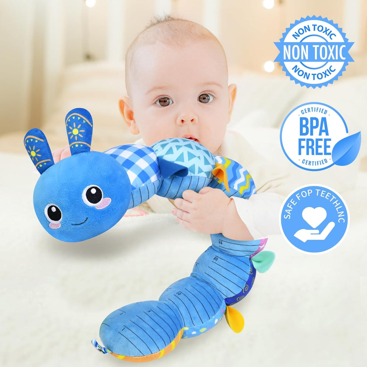 Juguetes sensoriales de oruga para bebés de 0 a 6 a 12 meses | Jugu...