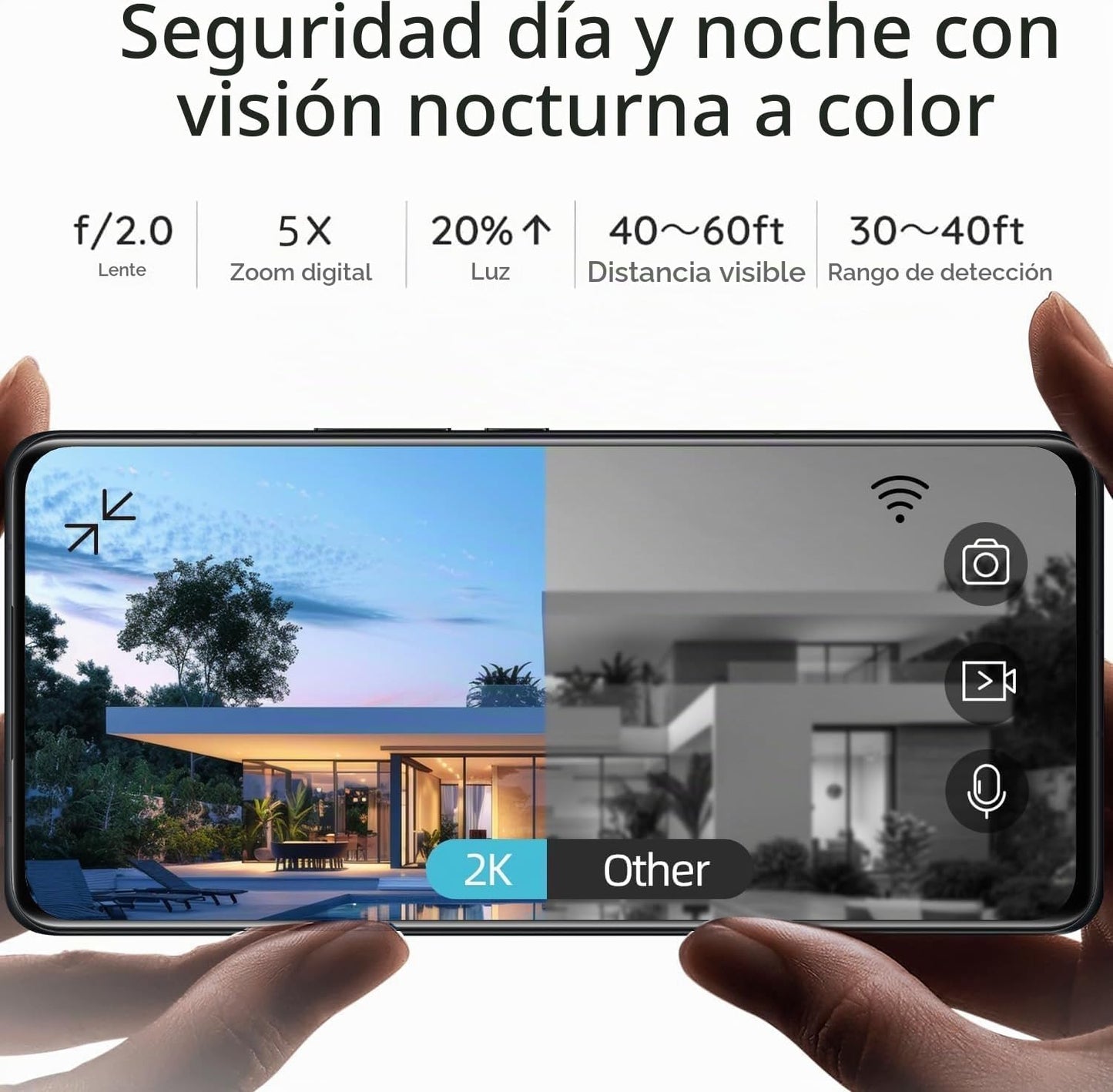 Rraycom Paquete de 3 cámaras de seguridad inalámbricas para exterio...