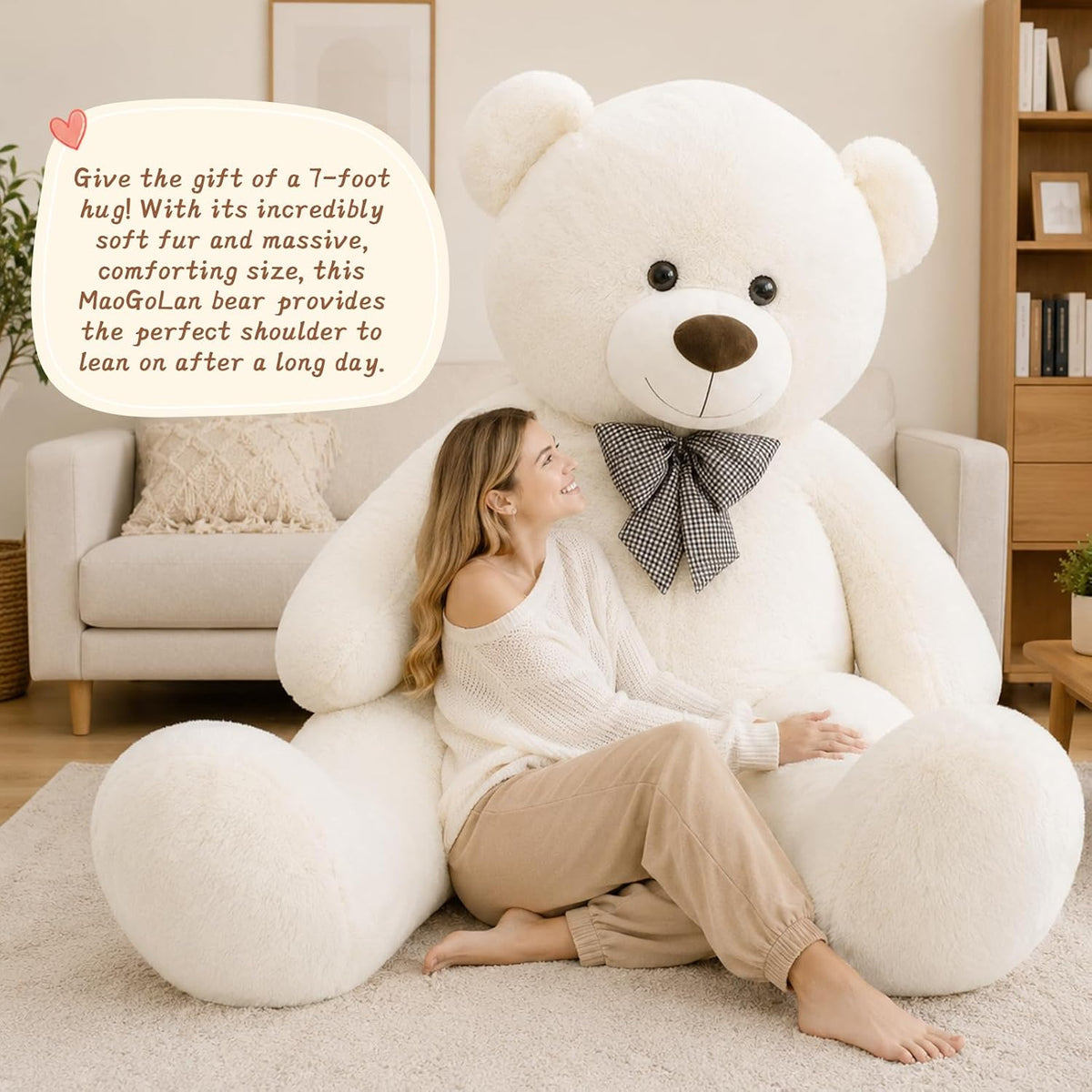 MaoGoLan Oso de peluche grande de 7 pies, animal de peluche de gran...