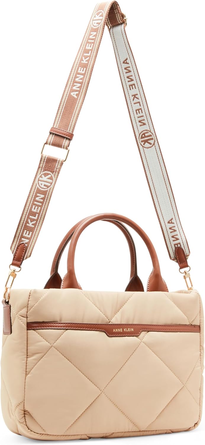 Anne Klein Bolso satchel Anne Klein Ew de nailon acolchado para muj...