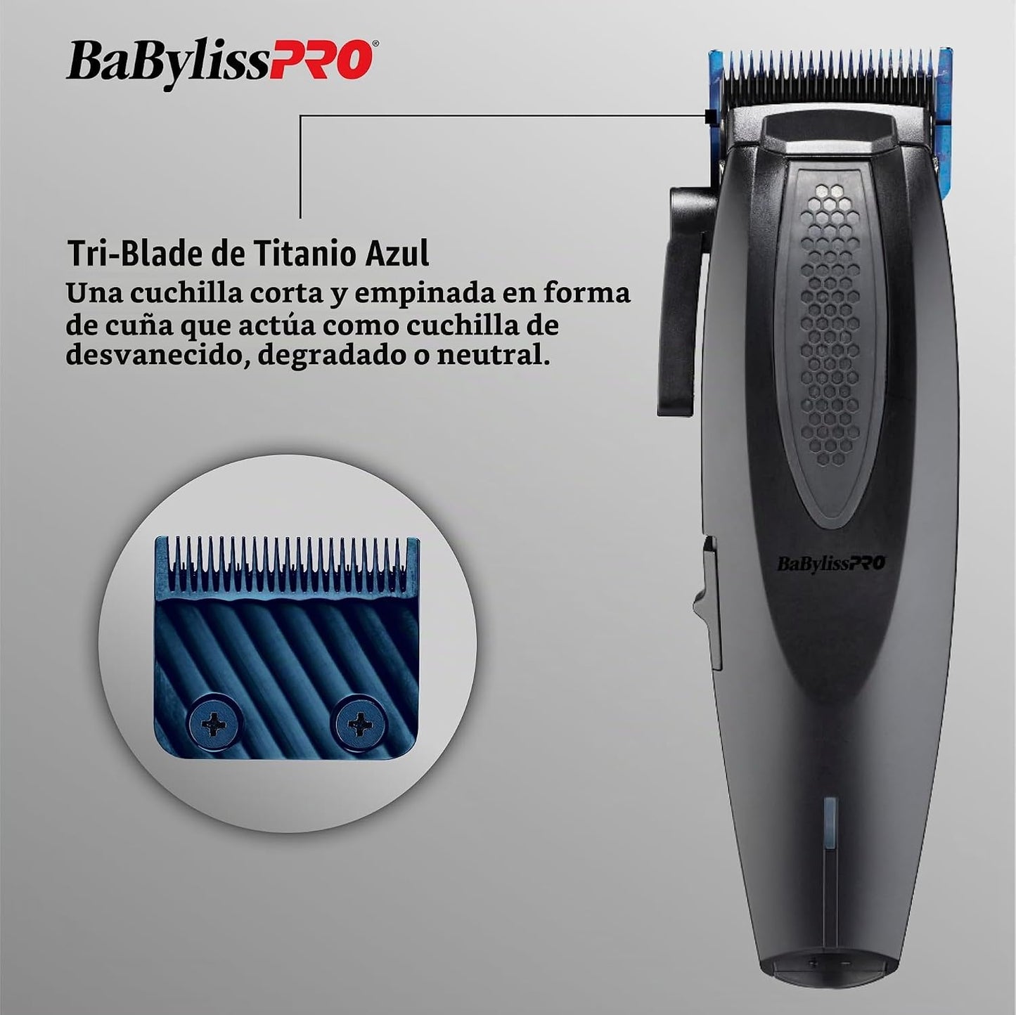 BaBylissPRO LithiumFX Cord\/Cortapelos ergonómicos de litio inalámb...