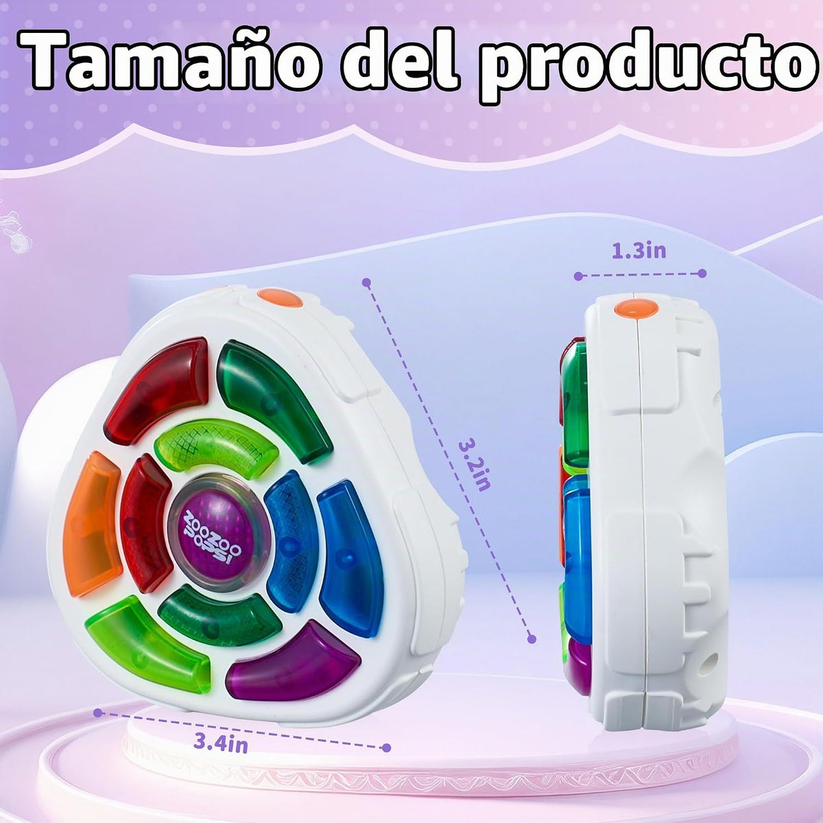 MINDNOOK Juego de memoria electrónica de 2 piezas para 1 a 2 jugado...