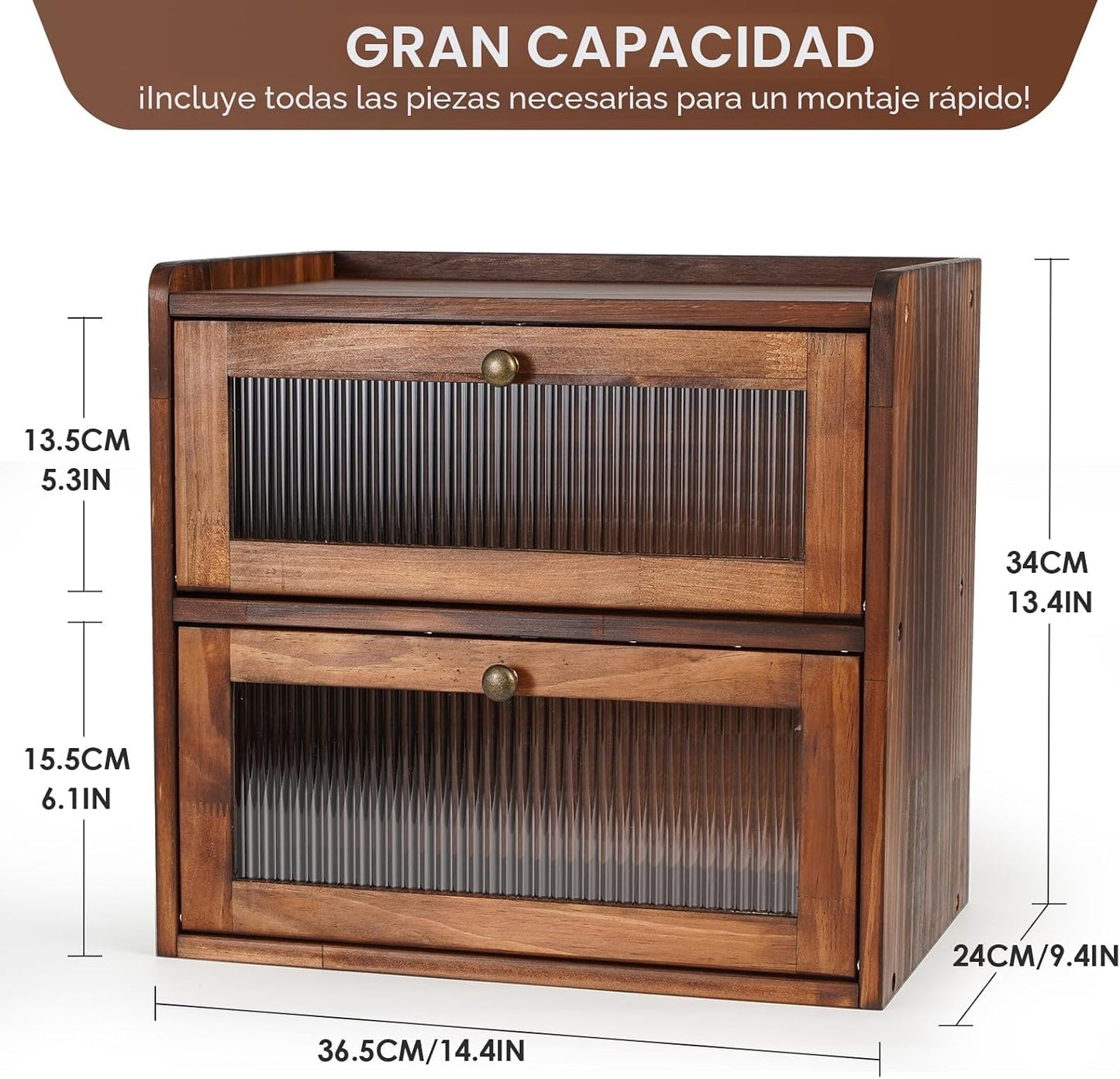 Sunhoo Panera para encimera de cocina, contenedor de almacenamiento...
