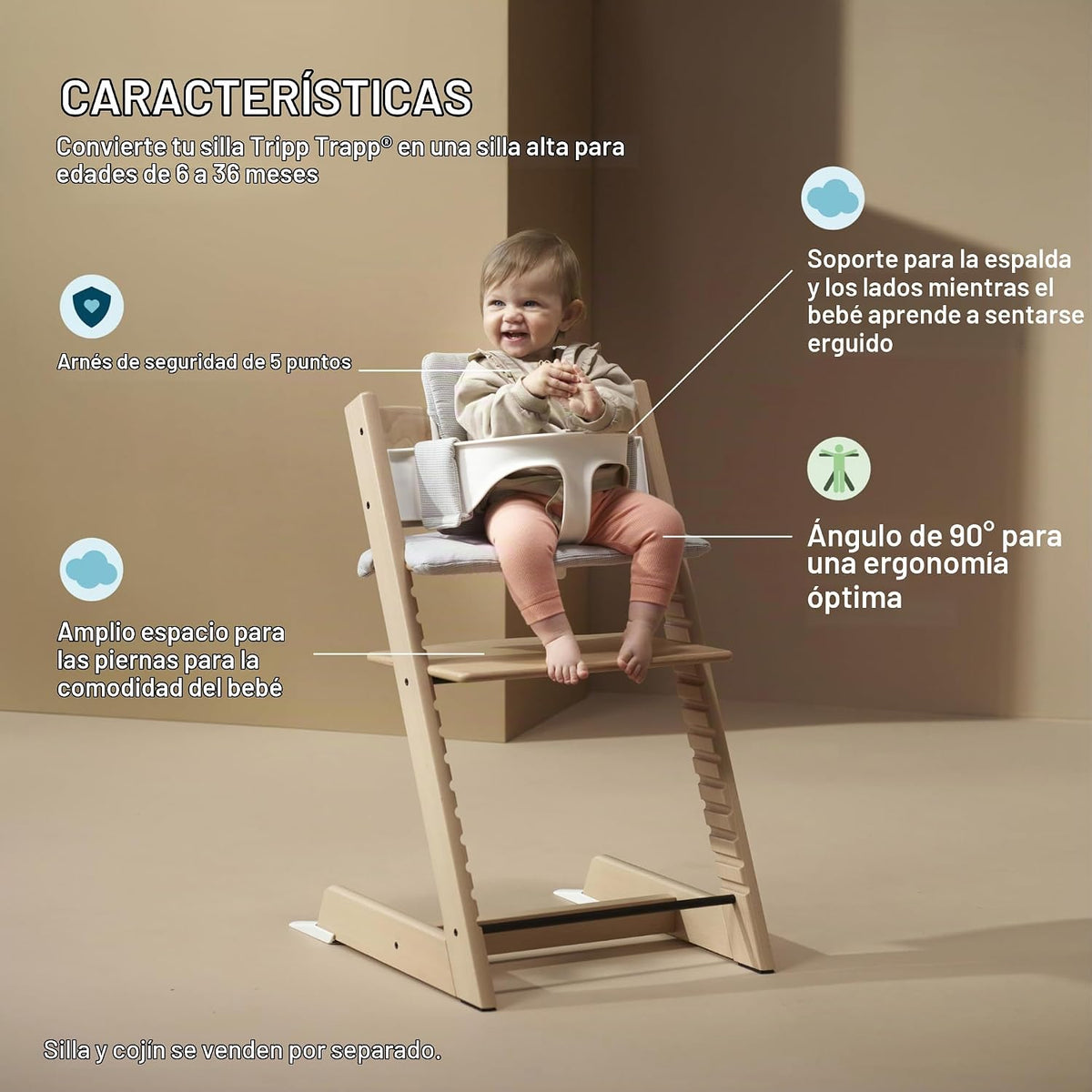 Stokke Tripp Trapp - Juego para bebé, edades de 6 a 36 meses, color...