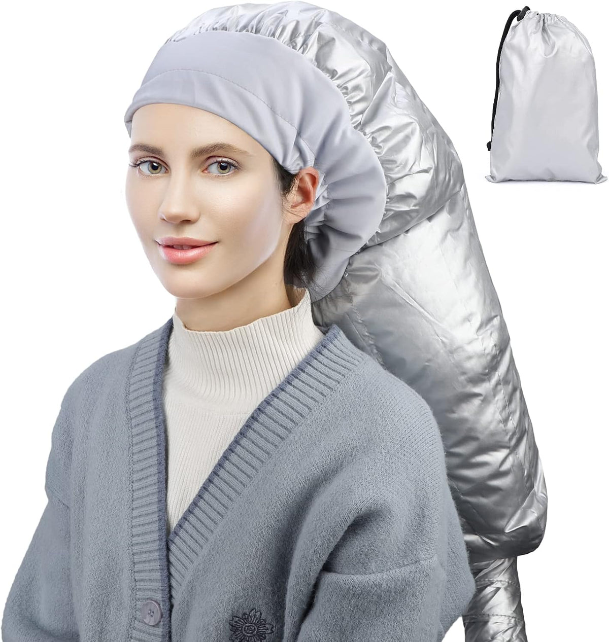 Segbeauty Accesorio para secador de pelo con capucha, gorro térmico...