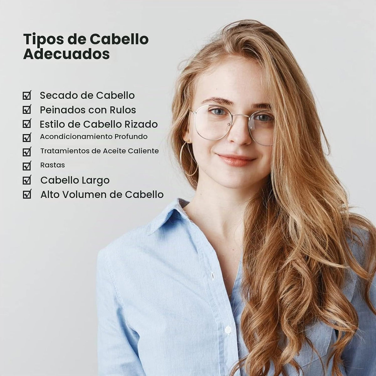 Segbeauty Accesorio para secador de pelo con capucha, gorro térmico...