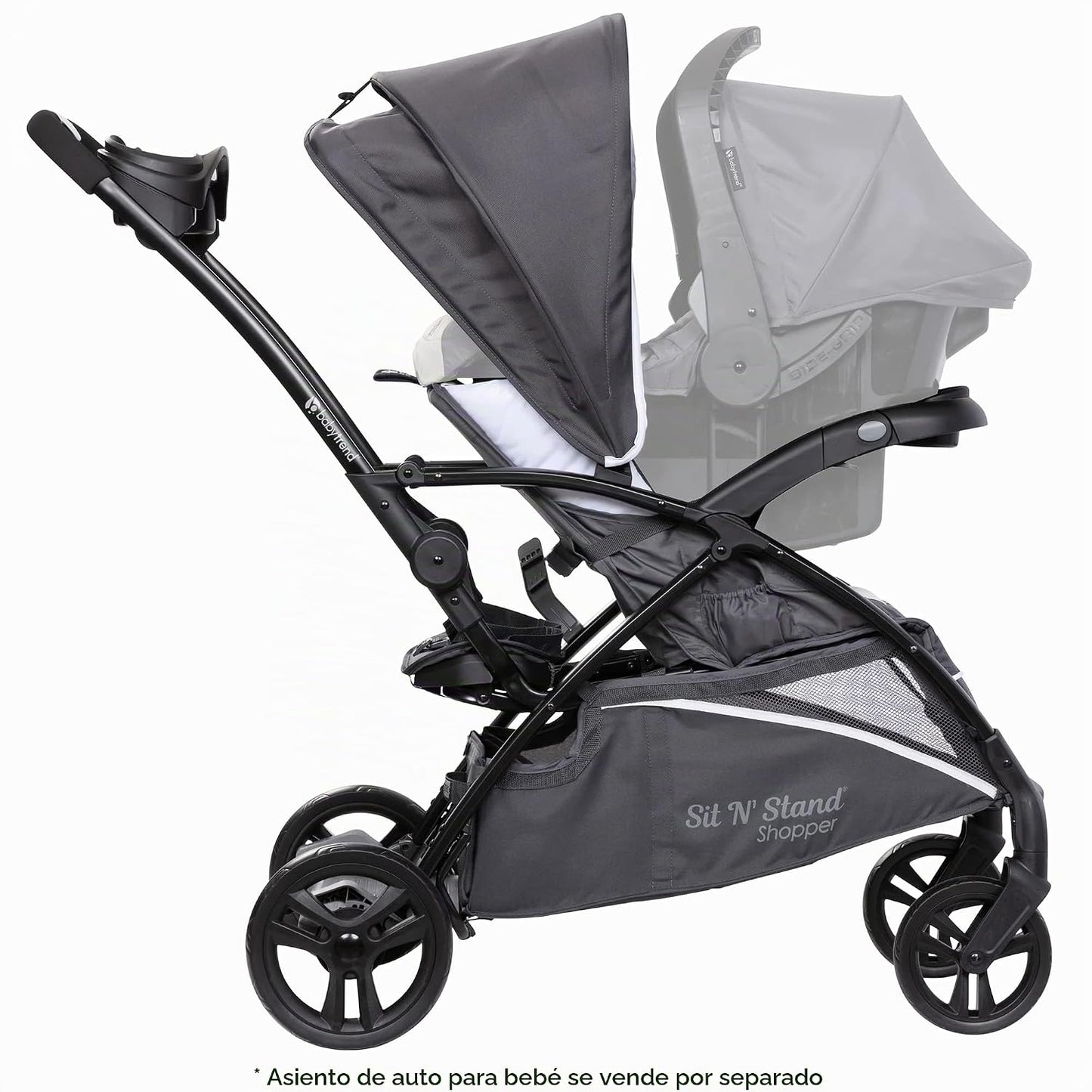 Baby Trend Sit N' Stand - Cochecito 5 en 1 con toldo y cesta de...