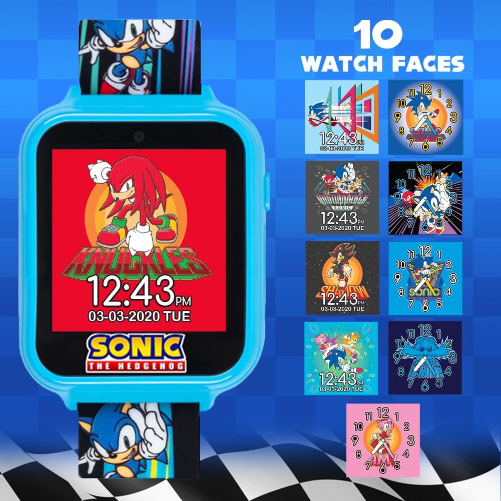 Accutime Reloj inteligente educativo SEGA Sonic The Hedgehog azul c...