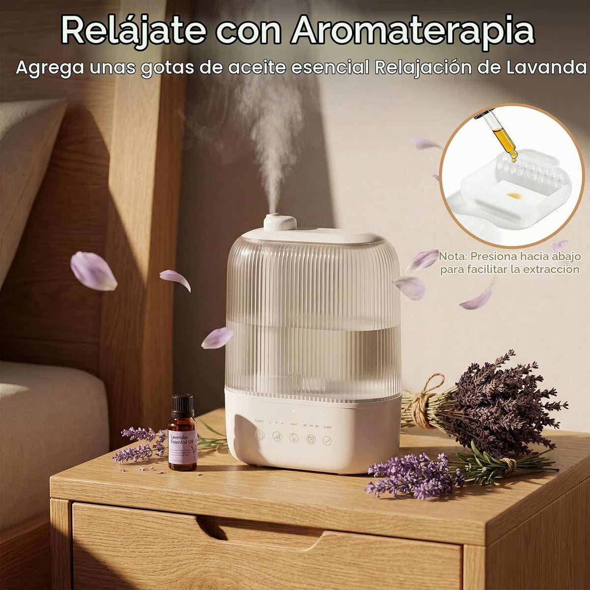 Electactic Humidificador de llenado superior de 3 litros, difusor d...