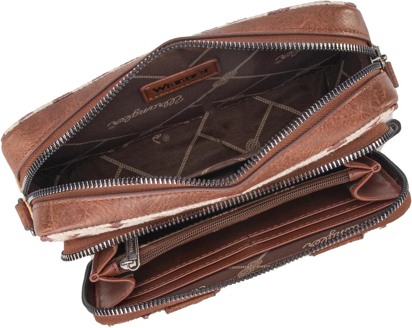 Bolso cruzado Wrangler para mujer, pequeño, estilo boho azteca, con...