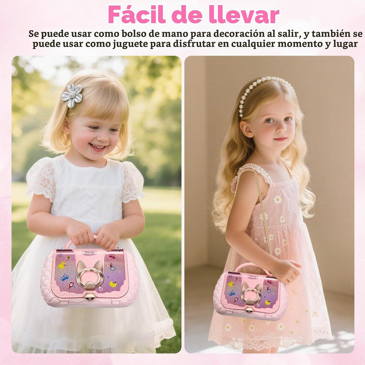 Kit de maquillaje infantil para niñas, juegos de maquillaje lavable...