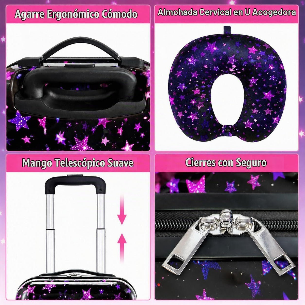 Equipaje para niños, juego de 2 piezas con ruedas giratorias de 360...
