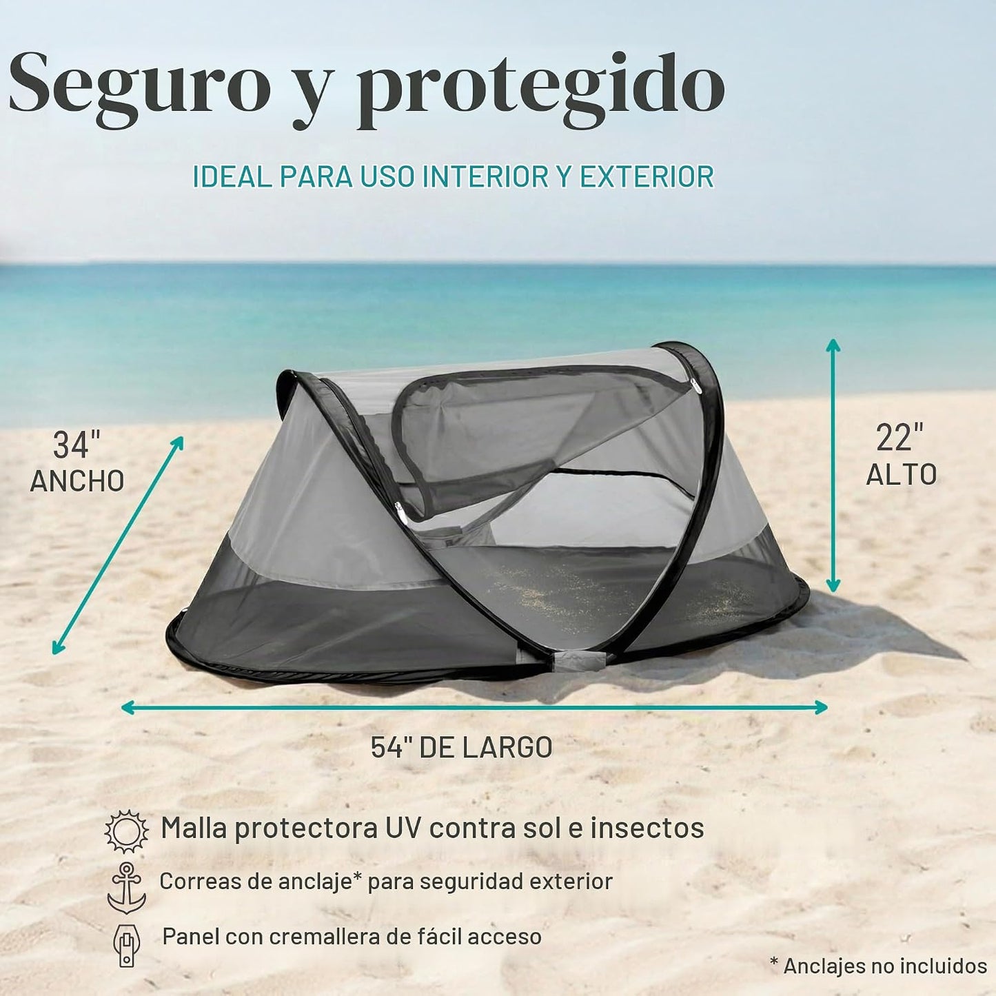 KidCo - Peapod - Tienda de campaña portátil y plegable de malla par...
