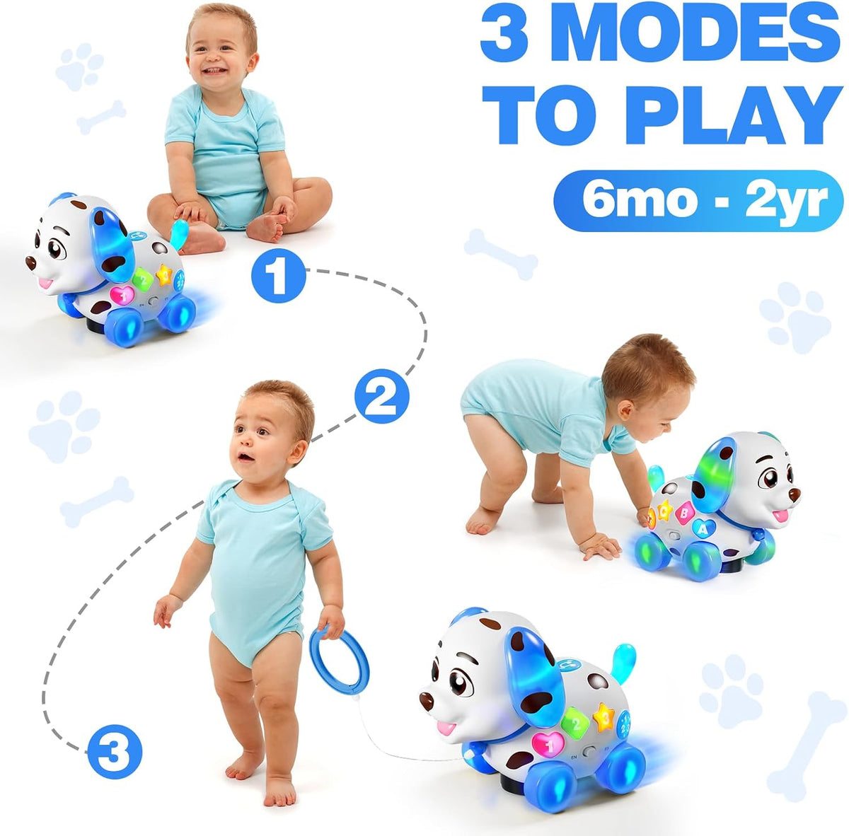 Juguetes musicales de cachorro para niño de 1 año de regalo, juguet...